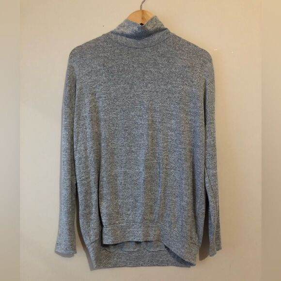 〰️ Wilfred | Grey/Silver Mockneck Sweater - Picture 1 of 3